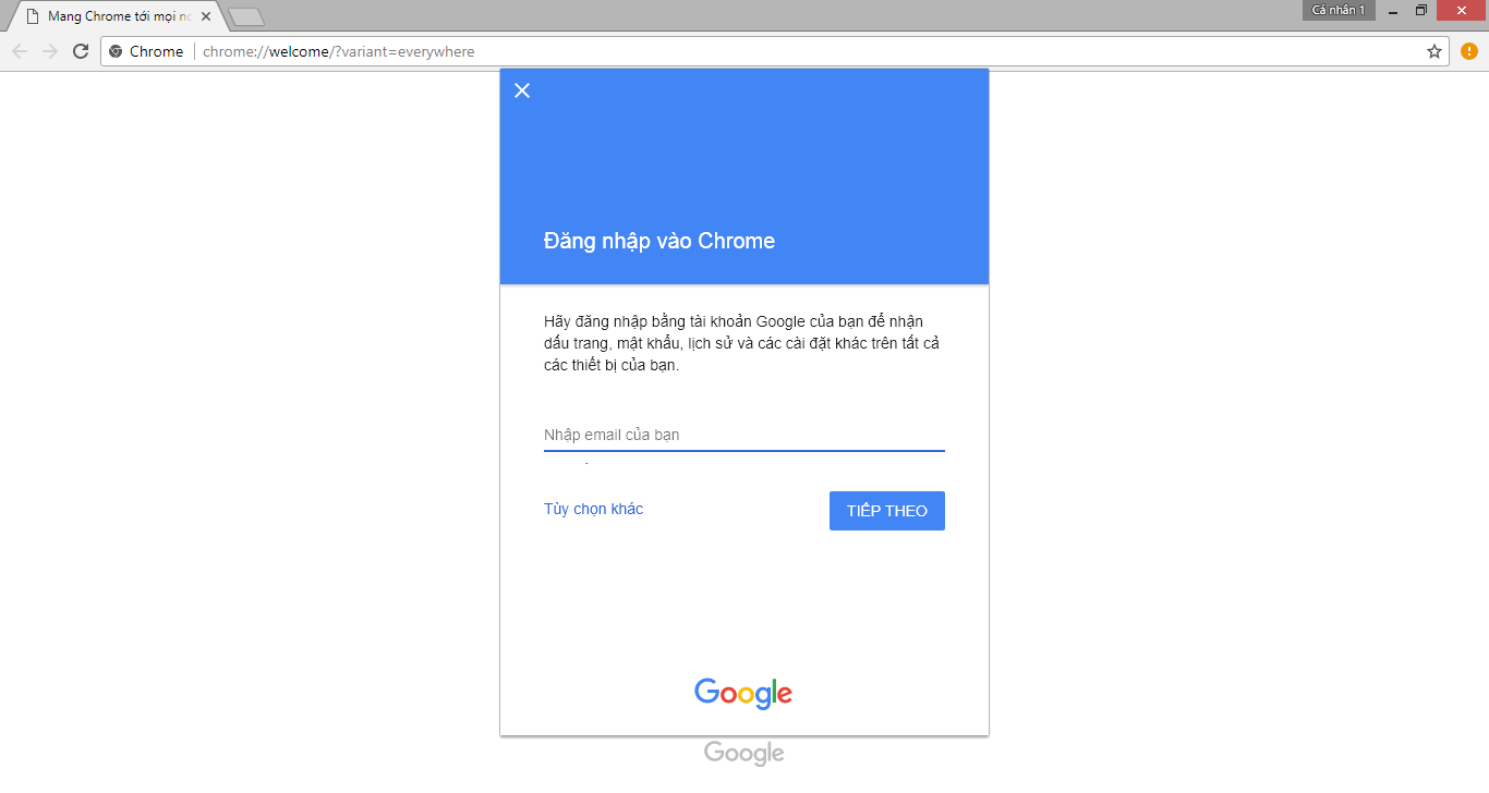 Cách tạo người dùng trên Google Chrome