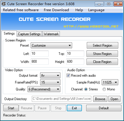 Cute Screen Recorder Phần mềm quay màn hình máy tính cực nhẹ