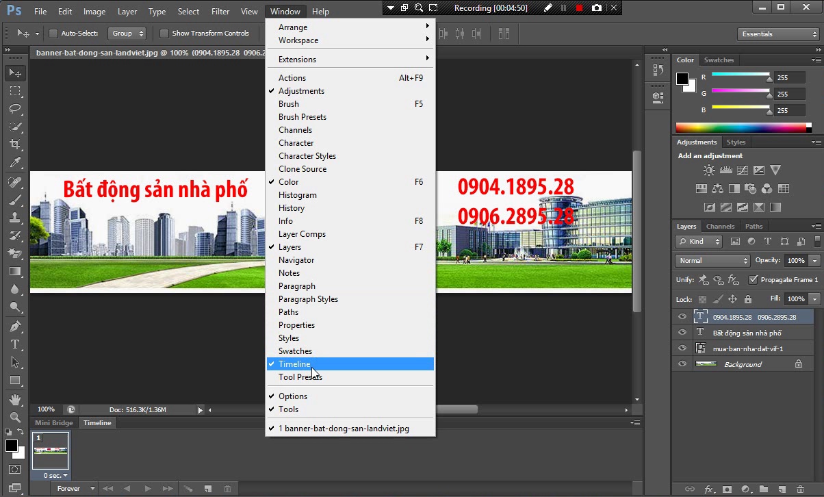 Hướng dẫn cách tạo ảnh động GIF bằng Photoshop CS 6