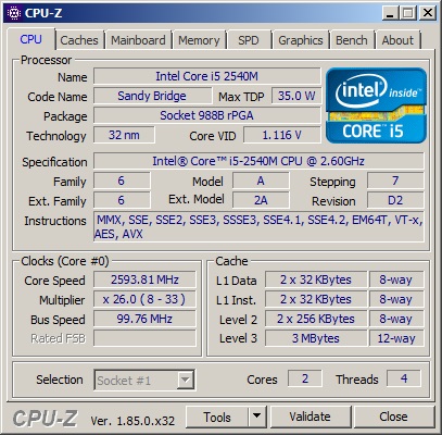 Phần mềm xem thông tin phần cứng máy tính - CPU-Z